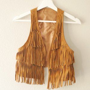 Vintage looking fringe cowgirl vest